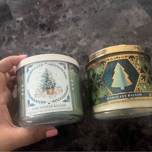 Iced Winter Balsam and Mahogany Balsam Candles